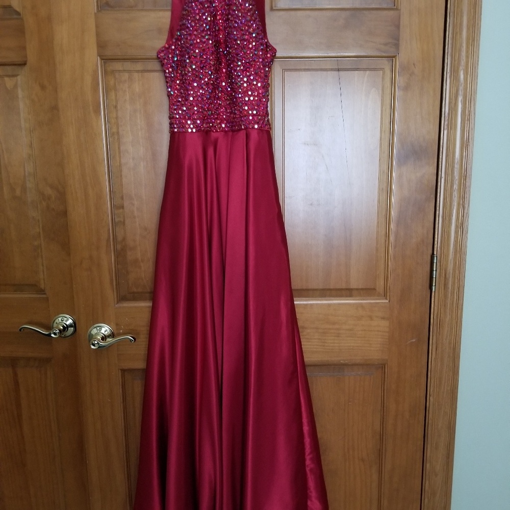 Sherri hill prom dress cranberry red